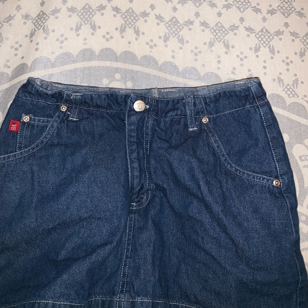 denim skort